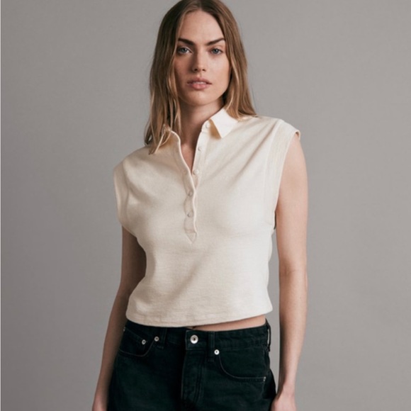 Rag & Bone McKenna Cotton Polo - Picture 1 of 7